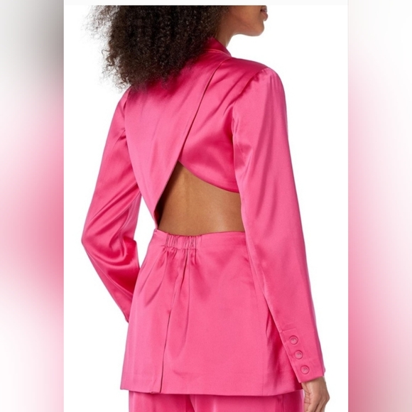 NWT Porsha Williams The Drop Women's Black Cutout Waist Blazer Size Large - Picture 2 of 3